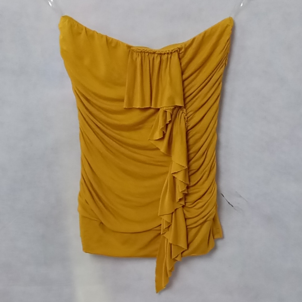 ING Ruched Ruffled Tube Top Size Small